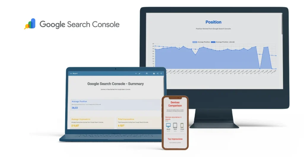 Reporting z Google Search Console